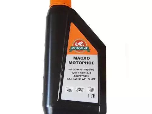 Масло МОТОМИР для 4т двигателей, полусинтетика, SAE 5W30 API SJ/CE, 1 л. (12 шт. в упаковке)
